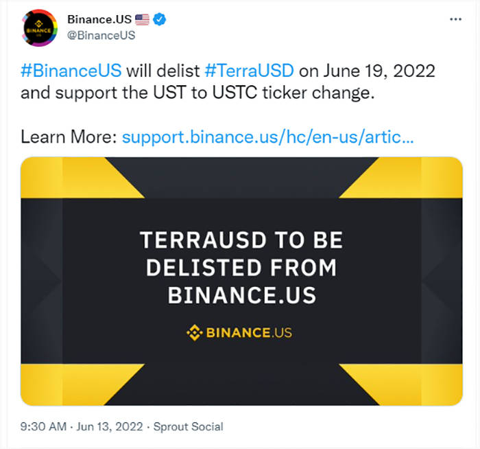 Binance.US 遭集体诉讼<strong></p>
<p>Binance交易所</strong>，它在Terra事件中对投资者究竟做了什么？
