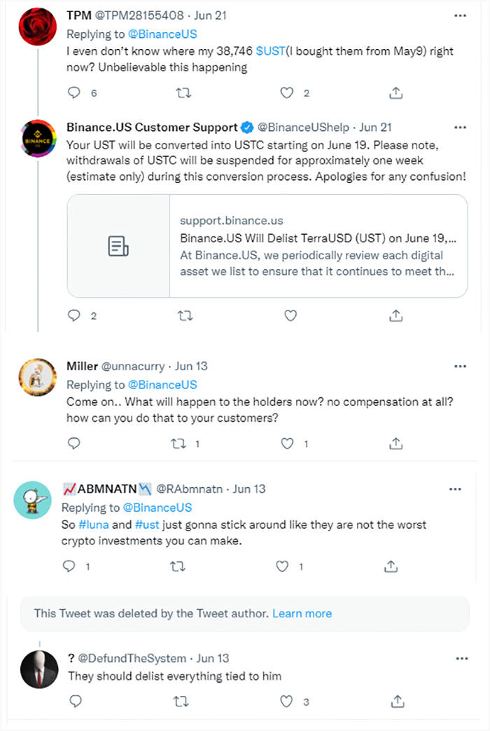 Binance.US 遭集体诉讼<strong></p>
<p>Binance交易所</strong>，它在Terra事件中对投资者究竟做了什么？