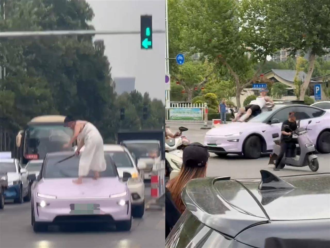 女子持械当街打砸多辆轿车<strong></p>
<p>国际金融理财师</strong>，被顶在挡风玻璃上前行，当地：女子当场被控制，警方介入调查