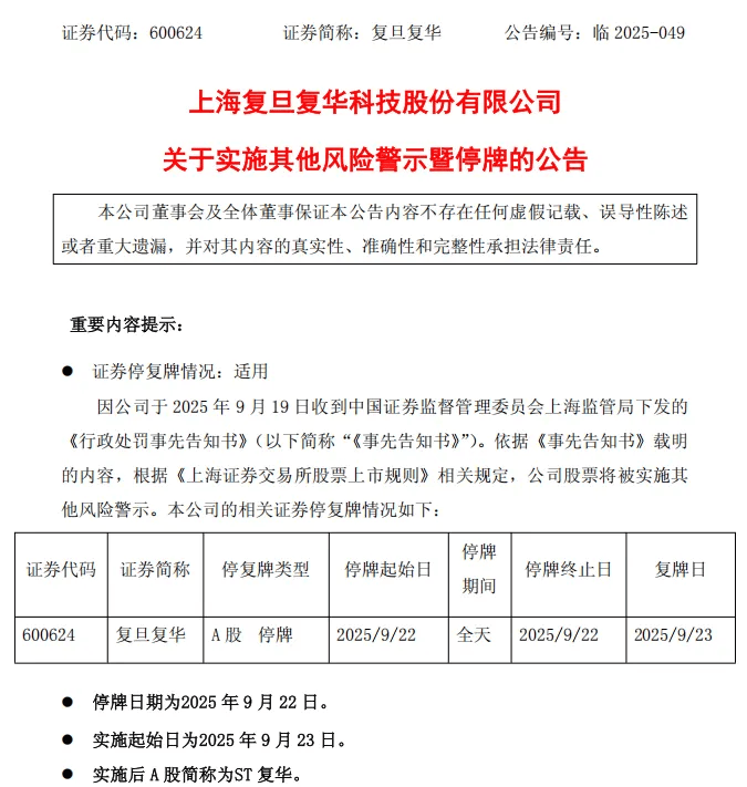 停牌!600624<strong></p>
<p>新浪财经股票首页行情</strong>,将被ST